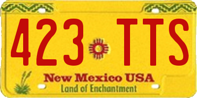 NM license plate 423TTS