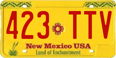 NM license plate 423TTV