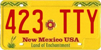 NM license plate 423TTY