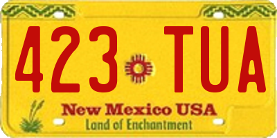 NM license plate 423TUA