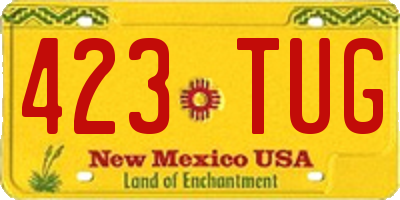 NM license plate 423TUG