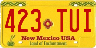 NM license plate 423TUI