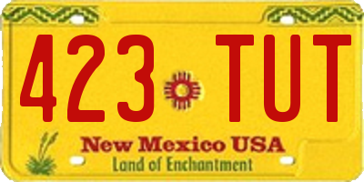 NM license plate 423TUT