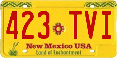 NM license plate 423TVI