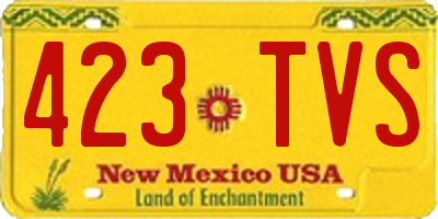 NM license plate 423TVS