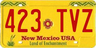NM license plate 423TVZ