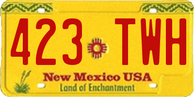 NM license plate 423TWH
