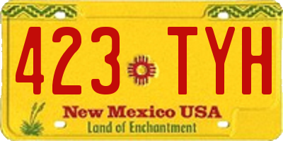 NM license plate 423TYH