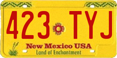 NM license plate 423TYJ