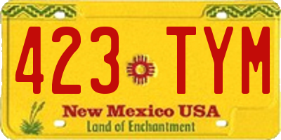 NM license plate 423TYM