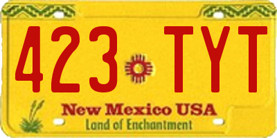 NM license plate 423TYT
