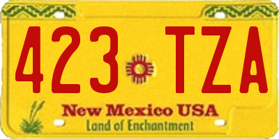 NM license plate 423TZA