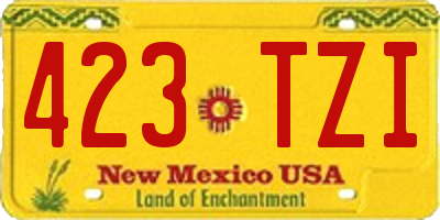 NM license plate 423TZI