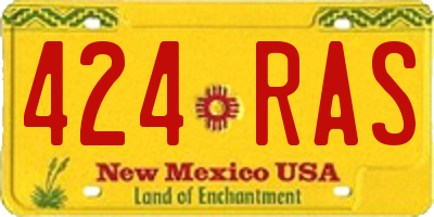 NM license plate 424RAS