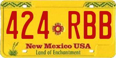 NM license plate 424RBB