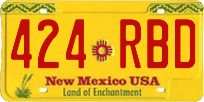 NM license plate 424RBD