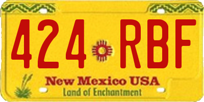 NM license plate 424RBF
