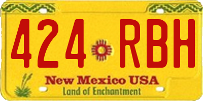 NM license plate 424RBH
