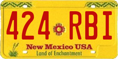 NM license plate 424RBI