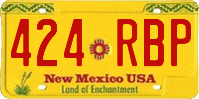NM license plate 424RBP