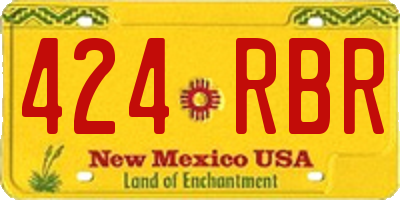 NM license plate 424RBR
