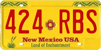 NM license plate 424RBS