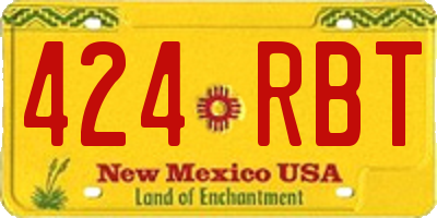 NM license plate 424RBT