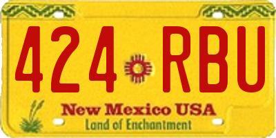 NM license plate 424RBU