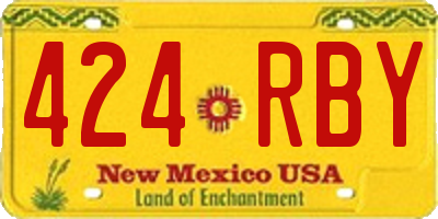 NM license plate 424RBY