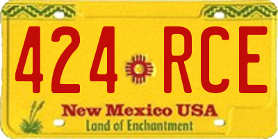 NM license plate 424RCE