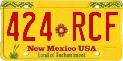NM license plate 424RCF