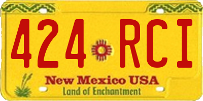 NM license plate 424RCI