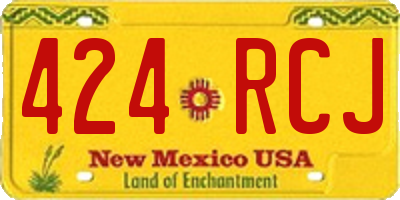 NM license plate 424RCJ