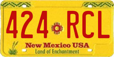NM license plate 424RCL