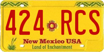 NM license plate 424RCS