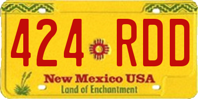 NM license plate 424RDD