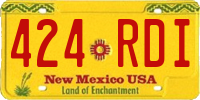 NM license plate 424RDI
