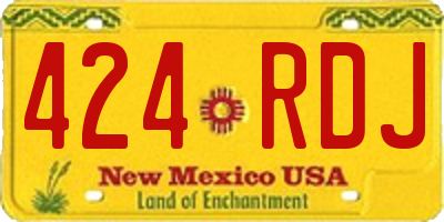 NM license plate 424RDJ