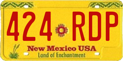 NM license plate 424RDP