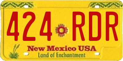 NM license plate 424RDR