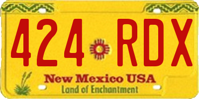 NM license plate 424RDX