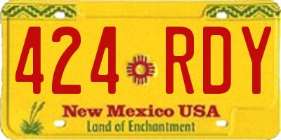 NM license plate 424RDY
