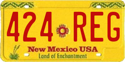 NM license plate 424REG