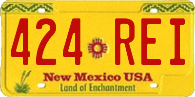 NM license plate 424REI