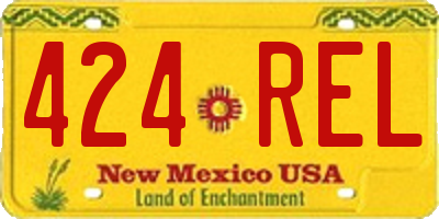 NM license plate 424REL
