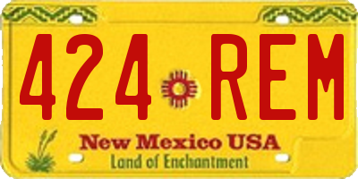 NM license plate 424REM