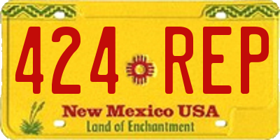 NM license plate 424REP