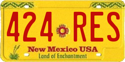 NM license plate 424RES