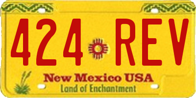 NM license plate 424REV
