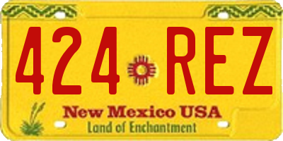 NM license plate 424REZ